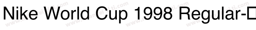 Nike World Cup 1998 Regular字体转换
